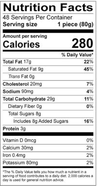 80341 Schulstad Lemon Creme Fan Nutrition Facts