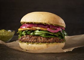 745 Meatless Pistachio Pesto Burger Recipe
