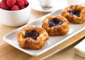 80244 Mini Raspberry Crown Danish Pastries