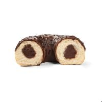 228293 Schulstad Chocolatey Filled Ring Donut Half
