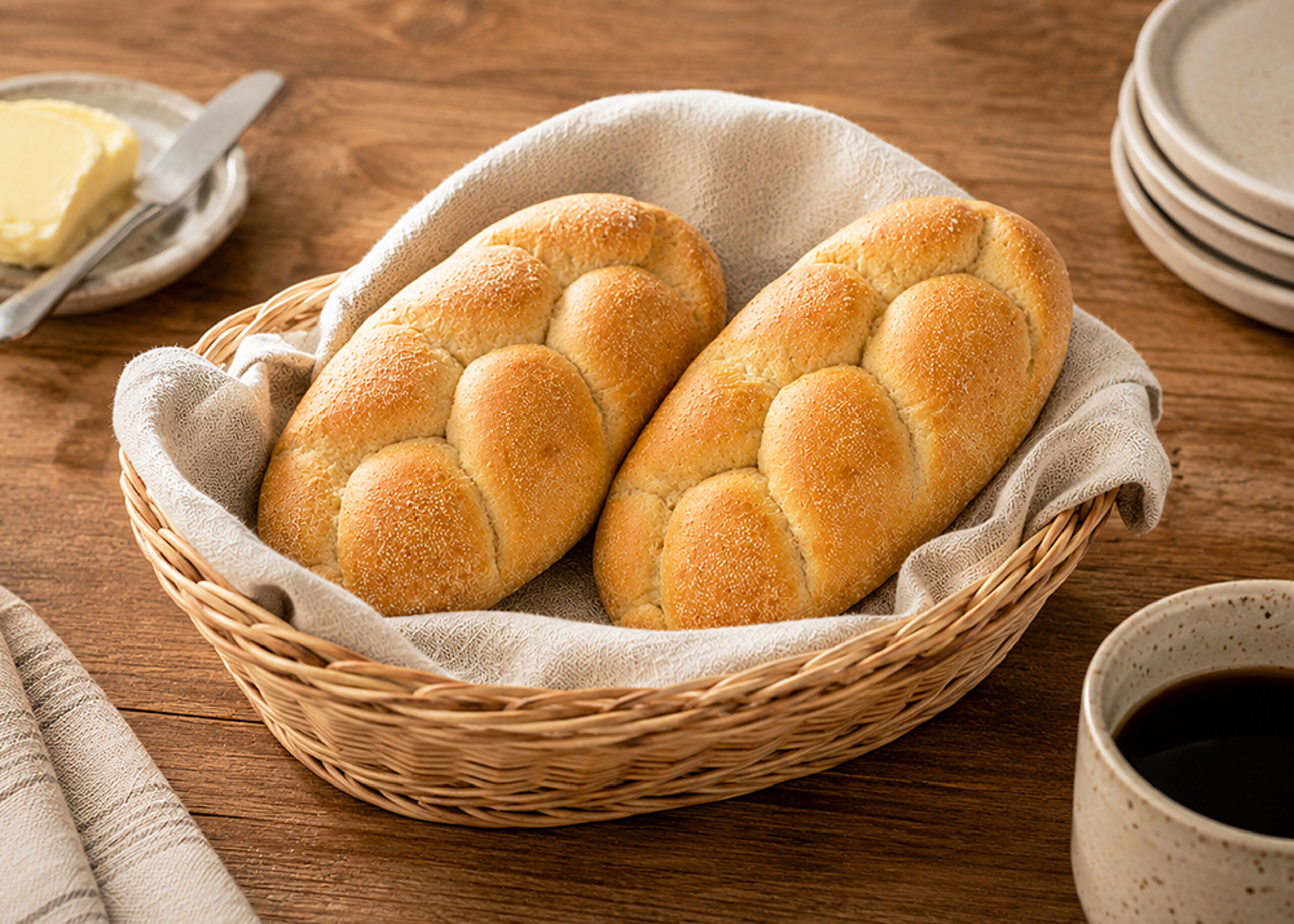 221141 Luau Table Bread in Basket