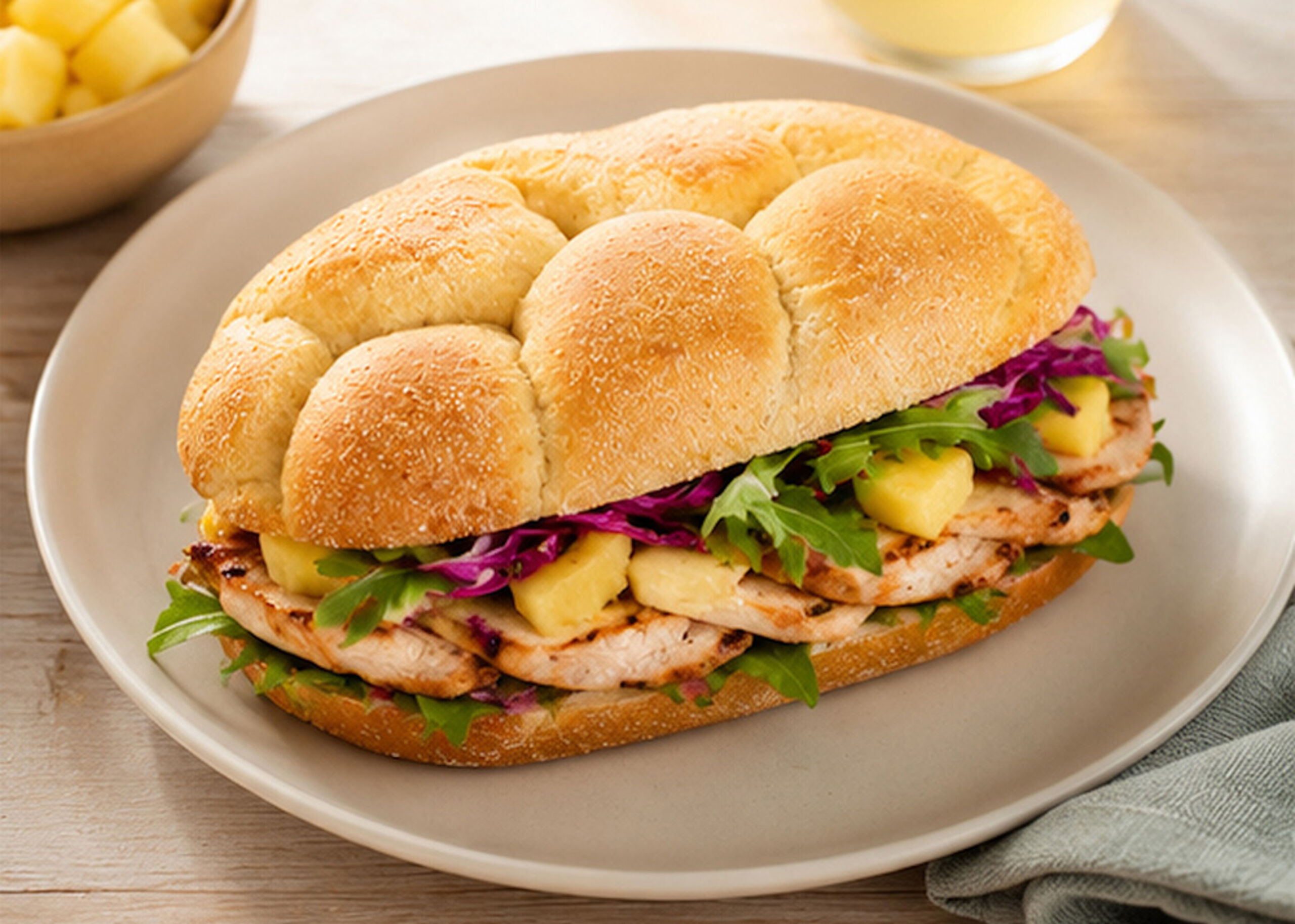 221141 Tropical Chicken Sandwich on Luau Roll