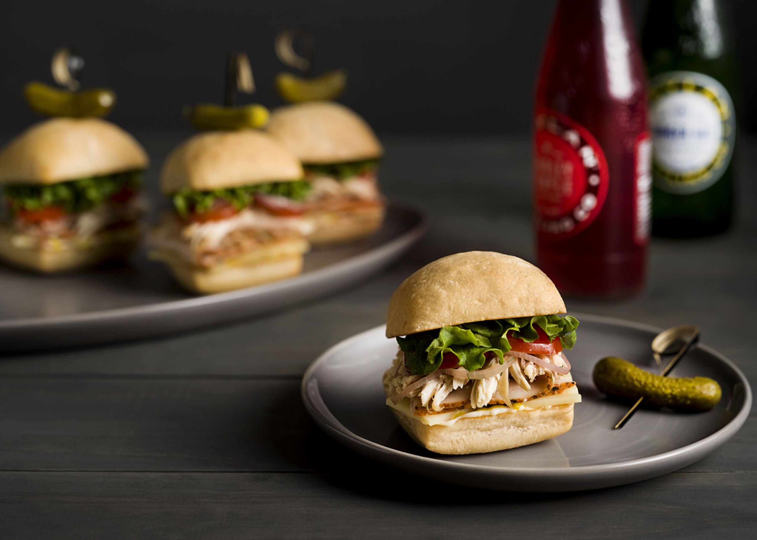 742 Mini Ciabatta Turkey Cuban Sandwiches