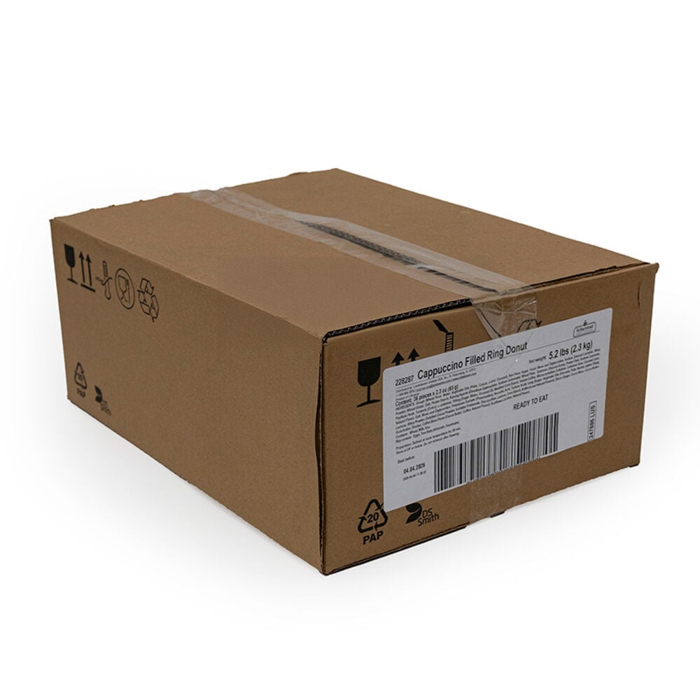 228287 Schulstad Cappuccino Filled Ring Donut Case