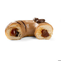 228287 Schulstad Cappuccino Filled Ring Donut Half