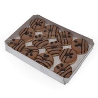 228287 Schulstad Cappuccino Filled Ring Donut Tray