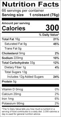 21821500 Schulstad Chocolate Hazelnut Filled Croissant Nutrition Facts