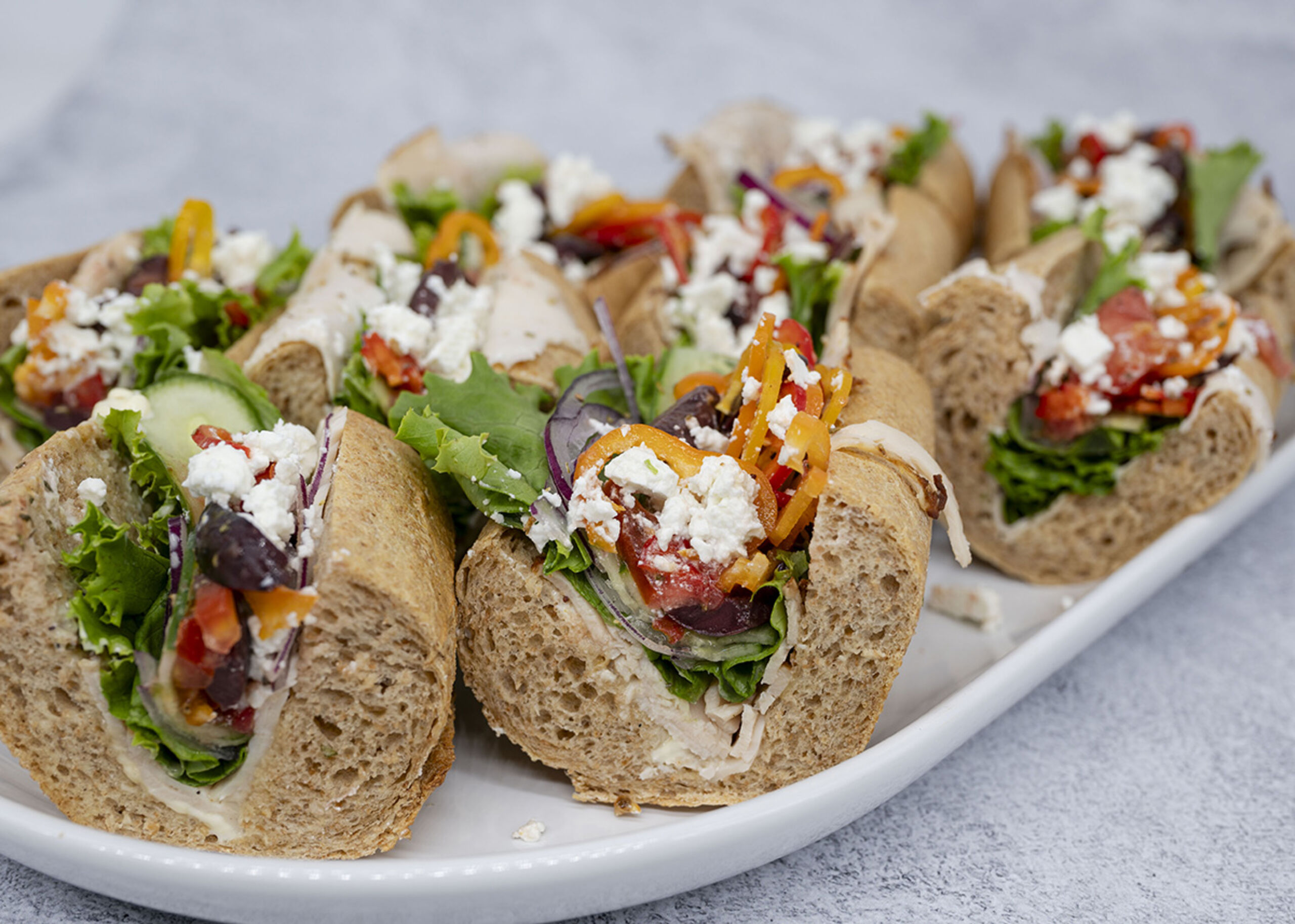 15091 Greek Veggie Sandwich Platter