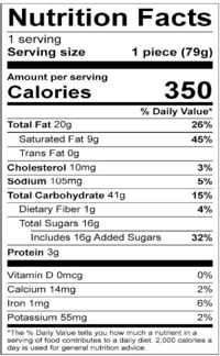 5748 Schulstad Large Cinnamon Swirl Nutrition Facts