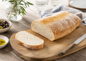 76114 Euro-Bake Rustic Ciabatta Loaf with Olive Oil Dip