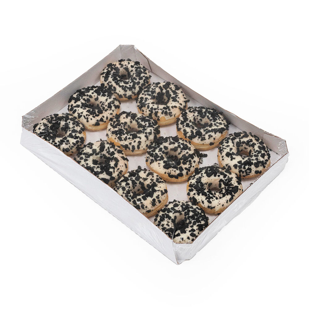 228292 Schulstad Cookies & Creme Filled Ring Donut Tray
