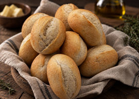 51390 Whole Grain Rolls in a Basket