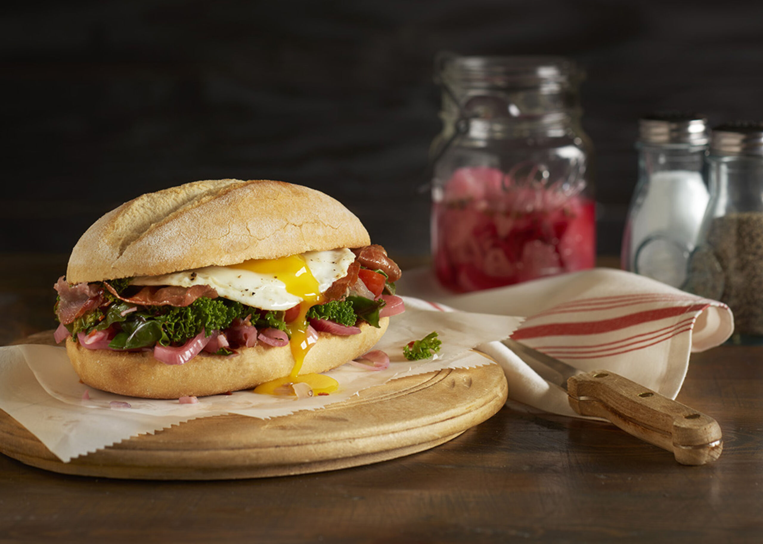 5480 Braised Greens & Egg Sandwich Recipe