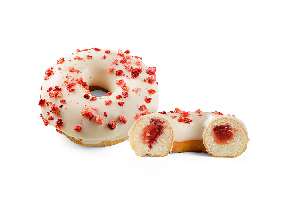 228290 Schulstad Berries & Cream Filled Ring Donut