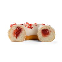 228290 Schulstad Berries & Creme Filled Ring Donut Half