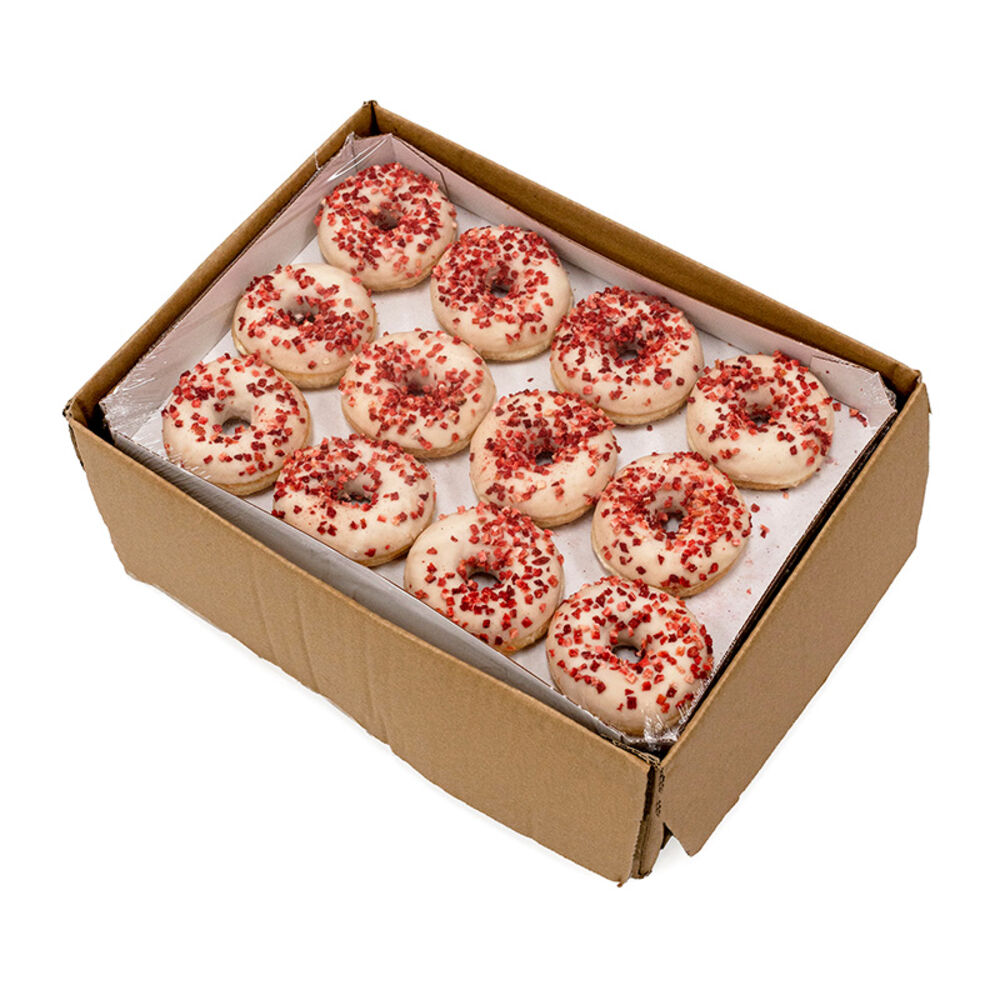 228290 Schulstad Berries & Creme Filled Ring Donut Inner Case