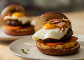 5380 Pretzel Breakfast Burger