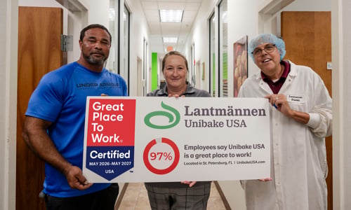 Lantmännen Unibake USA Certified as a Great Place to Work® for 2026