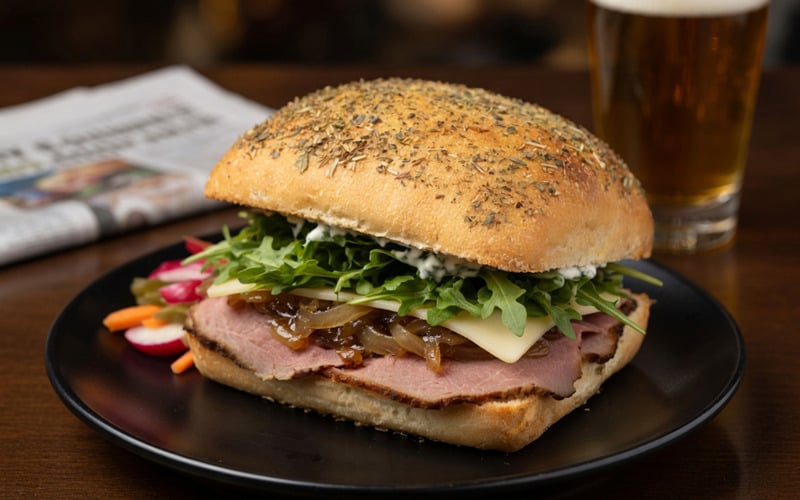 Euro-Bake Roast Beef & Onion Ciabatta Sandwich Recipe