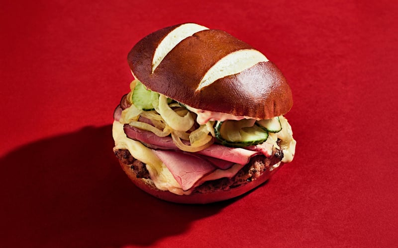 Euro-Bake Reuben Pretzel Burger Recipe